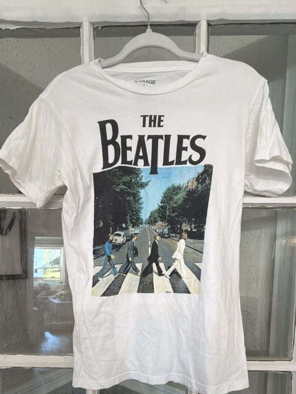 Garage The Beatles Abbey Road Graphic T-Shirt White Band Tee